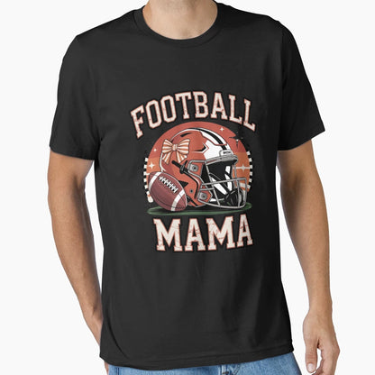 Football Mama Fall Coquette Bow T-Shirt - Aesthetic Graphic Unisex - T-Shirt, Sweatshirt, Hoodie