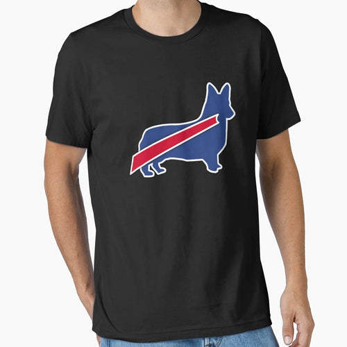 Buffalo Bills Corgi T-Shirt - Fun Novelty Design Unisex - T-Shirt, Sweatshirt, Hoodie