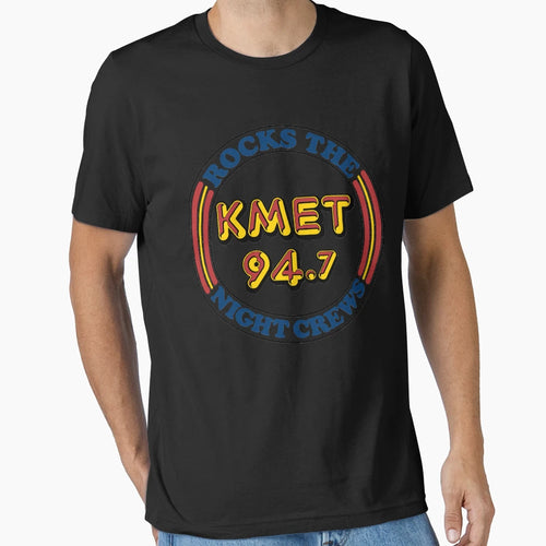 Kmet 94 7 Fm Rocks Night Crews T-Shirt - Casual Everyday Wear for Adults - T-Shirt, Sweatshirt, Hoodie