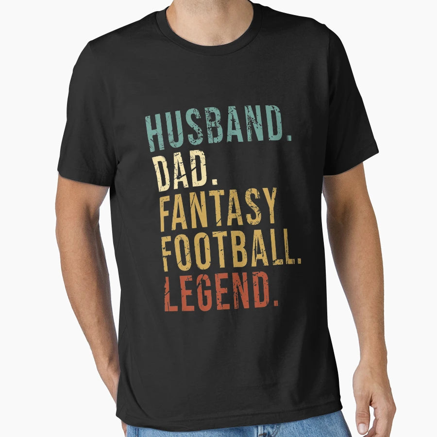 Husband Dad Fantasy Football Legend T-Shirt - Custom Art Print Men Women - T-Shirt, Sweatshirt, Hoodie
