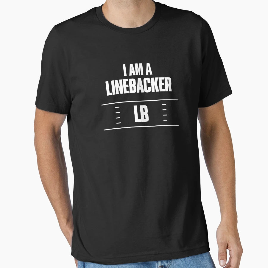 I Play Football Lb Position T-Shirt - Casual Everyday Wear for Adults - T-Shirt, Sweatshirt, Hoodie