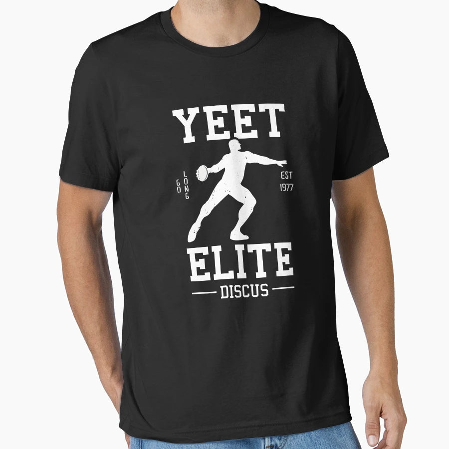 Yeet Elite Discus Athlete Track N T-Shirt - Minimalist Print Men Women - T-Shirt, Sweatshirt, Hoodie