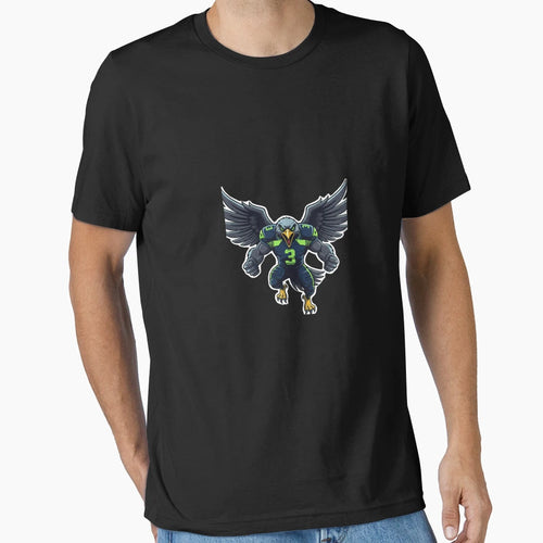 Fierce Hawk Football Player 3 Winged T-Shirt - Fun Novelty Design Unisex - T-Shirt, Sweatshirt, Hoodie