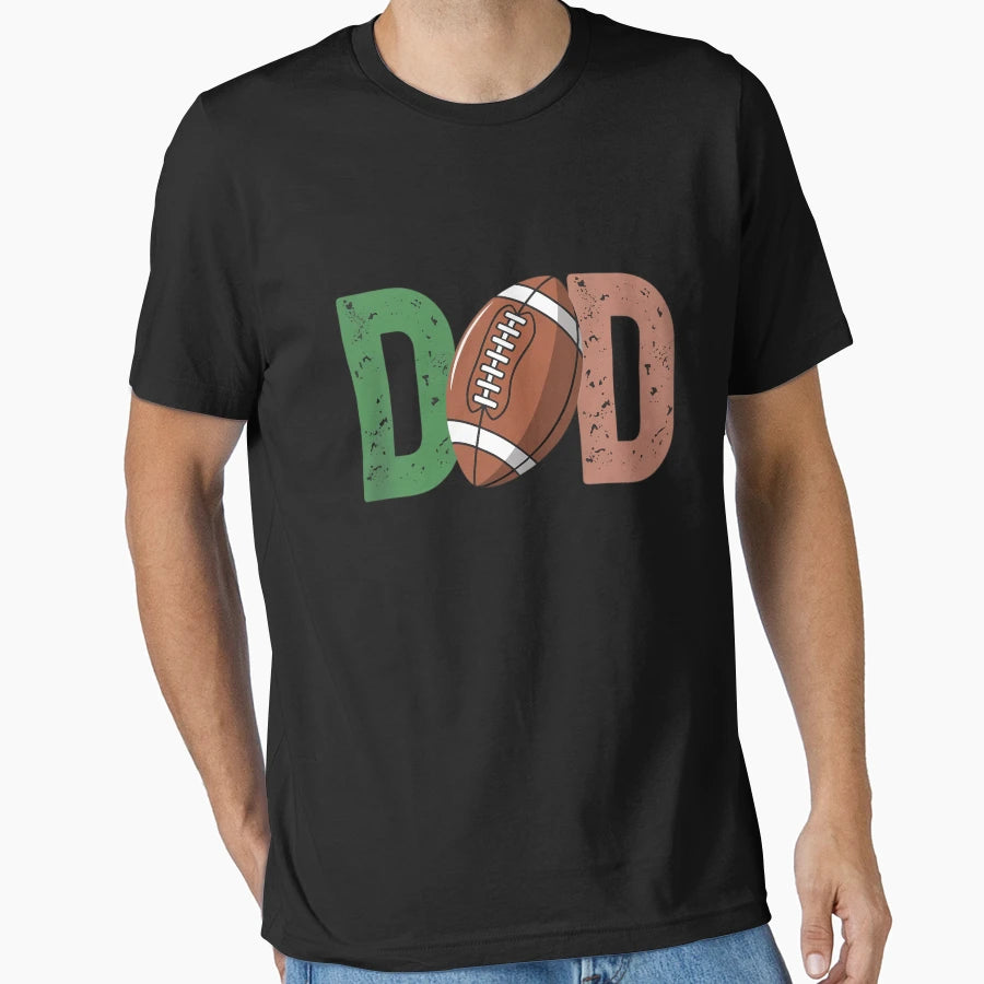 Dad 1 Year Old Football 1St Year Down T-Shirt - Trendy Graphic Unisex - T-Shirt, Sweatshirt, Hoodie
