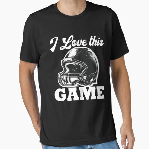 I Love This Game American Football T-Shirt - Custom Art Print Unisex - T-Shirt, Sweatshirt, Hoodie