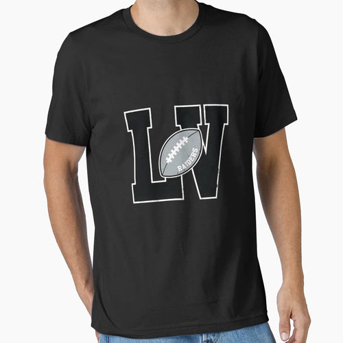 Big Bold Las Vegas Raiders Monogram T-Shirt - Custom Art Print Unisex - T-Shirt, Sweatshirt, Hoodie