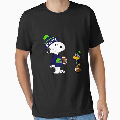 Seattle Seahawks Snoopy And Woodstock T-Shirt - Trendy Graphic for Adults - T-Shirt, Sweatshirt, Hoodie