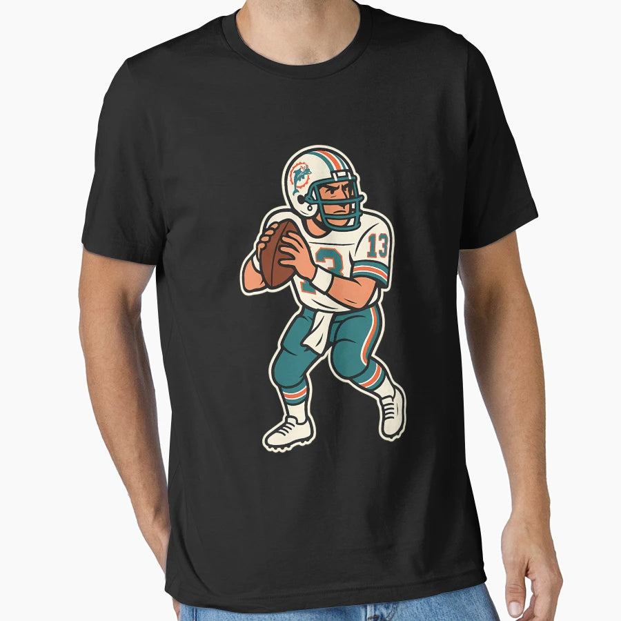 Gridiron Greats Cartoon Tribute Dan T-Shirt - Custom Art Print Unisex - T-Shirt, Sweatshirt, Hoodie