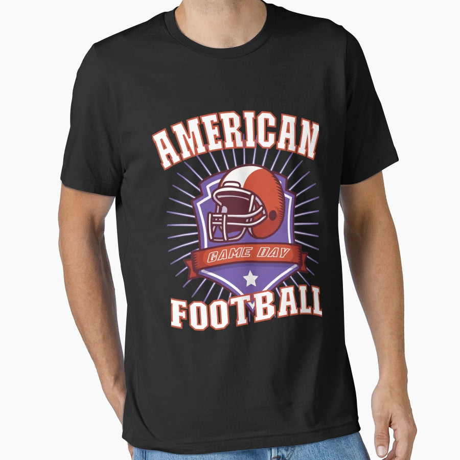 American Football Game Day Team T-Shirt - Minimalist Print for Adults - T-Shirt, Sweatshirt, Hoodie