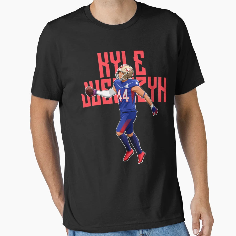 Kyle Juszczyk Score Touchdown 44 Bold T-Shirt - Unique Graphic for Adults - T-Shirt, Sweatshirt, Hoodie