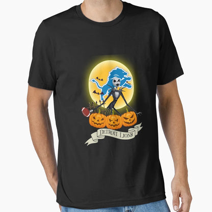 Halloween Lions Jack Skellington T-Shirt - Graphic Print Unisex - T-Shirt, Sweatshirt, Hoodie