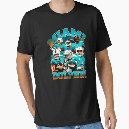 Miami Dolphins Bootleg T-Shirt - Aesthetic Graphic for Adults - T-Shirt, Sweatshirt, Hoodie