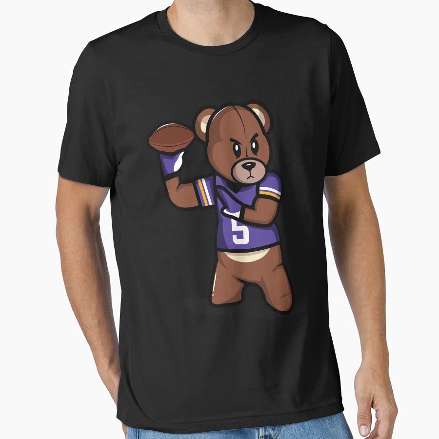 Victrs Teddy Football T-Shirt - Minimalist Print Unisex - T-Shirt, Sweatshirt, Hoodie