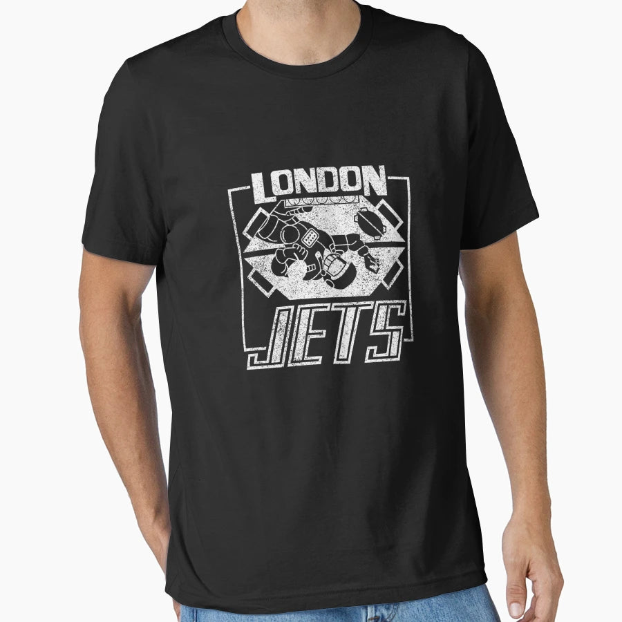 London Jets Distressed Logo T-Shirt - Trendy Graphic Men Women - T-Shirt, Sweatshirt, Hoodie