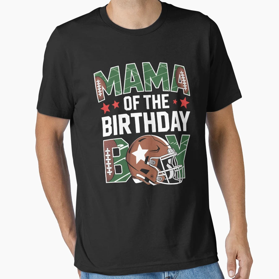 Mama Birthday Game Day Football T-Shirt - Graphic Print Unisex - T-Shirt, Sweatshirt, Hoodie