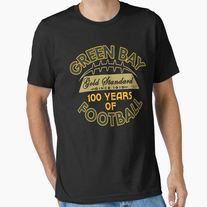 Green Bay Football Fan 1919 100 T-Shirt - Fun Novelty Design for Adults - T-Shirt, Sweatshirt, Hoodie