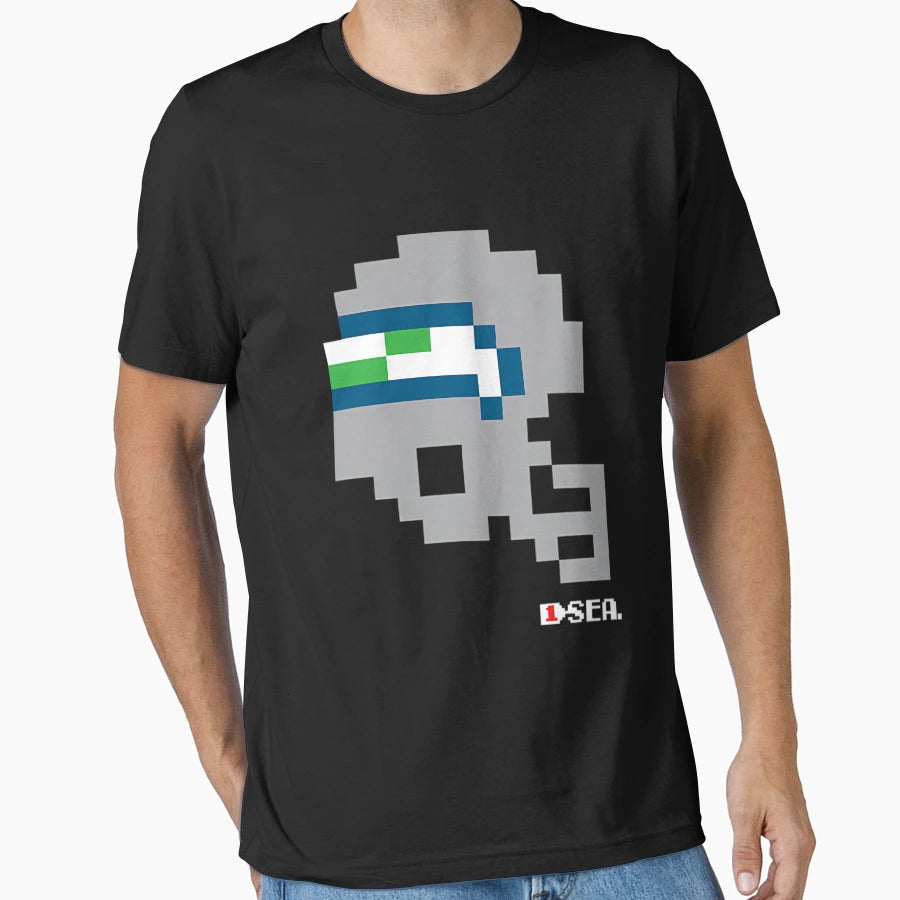 Seahawks Tecmo Bowl Helmet Khasabila T-Shirt - Minimalist Print Men Women - T-Shirt, Sweatshirt, Hoodie