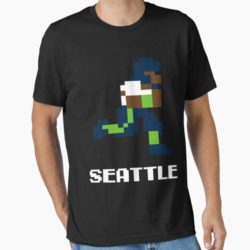8 Bit Seattle Football 1 T-Shirt - Fun Novelty Design Men Women - T-Shirt, Sweatshirt, Hoodie