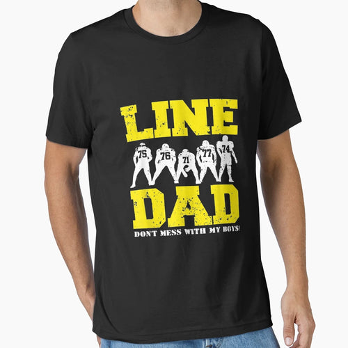 Offensive Lineman Line Dad T-Shirt - Minimalist Print Unisex - T-Shirt, Sweatshirt, Hoodie