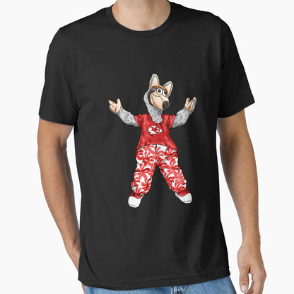 Kc Wolf Mascot Kansas City Chiefs T-Shirt - Novelty Apparel for Adults - T-Shirt, Sweatshirt, Hoodie