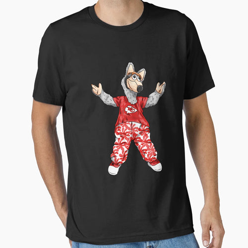 Kc Wolf Mascot Kansas City Chiefs T-Shirt - Novelty Apparel for Adults - T-Shirt, Sweatshirt, Hoodie