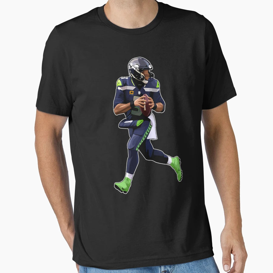 Russell Wilson 3 To Pass T-Shirt - Unique Graphic for Adults - T-Shirt, Sweatshirt, Hoodie