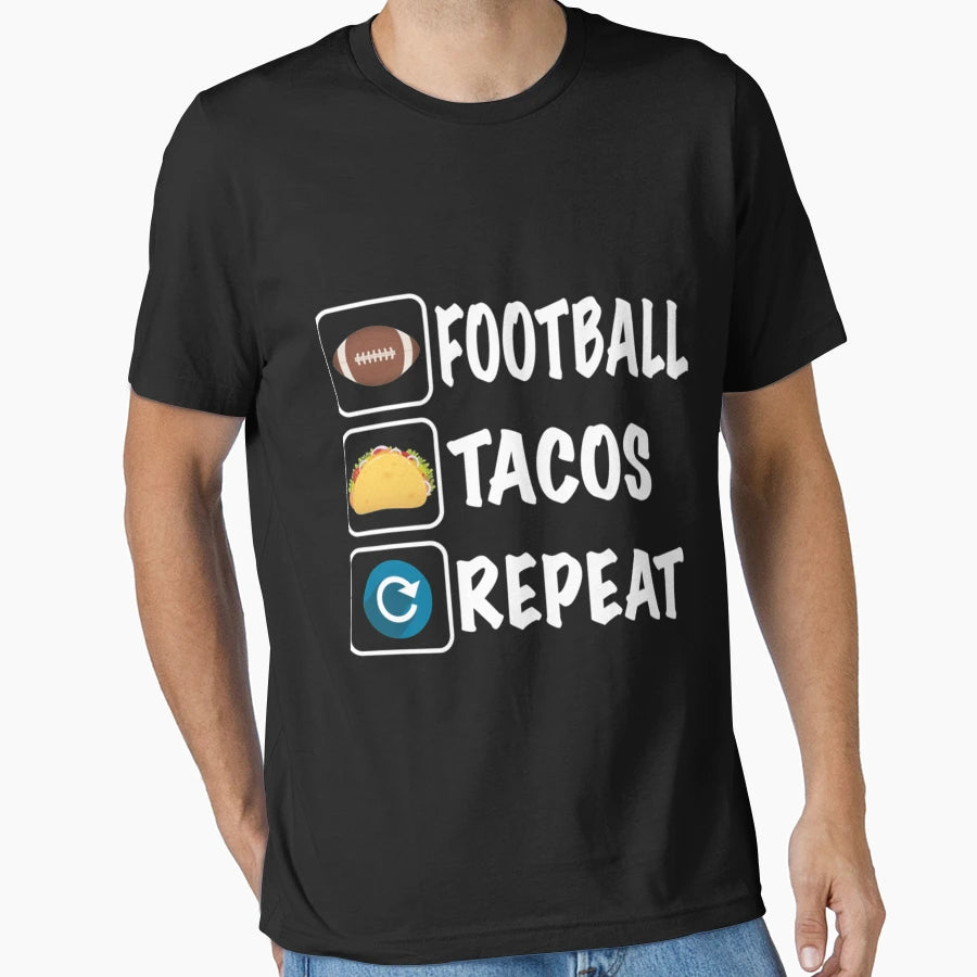 Football And Tacosss T-Shirt - Graphic Print Men Women - T-Shirt, Sweatshirt, Hoodie