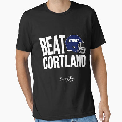 Ithaca College Beat Cortland Football T-Shirt - Trendy Graphic for Adults - T-Shirt, Sweatshirt, Hoodie