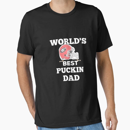 Worlds Best Puckin Dad Ice Hockey Dad T-Shirt - Unique Graphic for Adults - T-Shirt, Sweatshirt, Hoodie