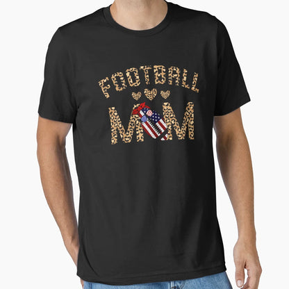 Football Mom Jaguar Cheetah Heart T-Shirt - Unique Graphic Men Women - T-Shirt, Sweatshirt, Hoodie