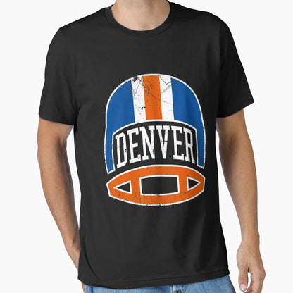 Denver Helmet Blue T-Shirt - Streetwear Style Unisex - T-Shirt, Sweatshirt, Hoodie