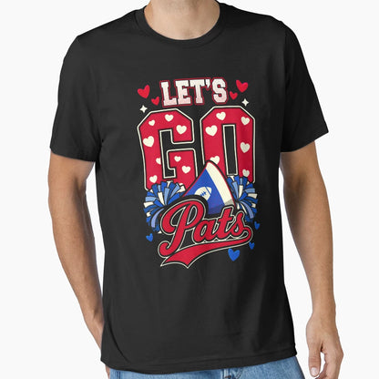 Lets Go Patriots Sport T-Shirt - Unique Graphic Men Women - T-Shirt, Sweatshirt, Hoodie