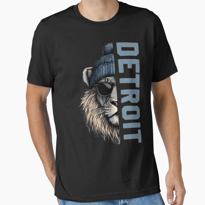 Monochrome Det Roit Lions Gameday T-Shirt - Streetwear Style for Adults - T-Shirt, Sweatshirt, Hoodie
