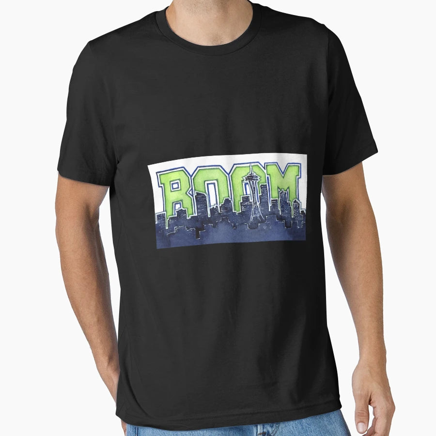 Seattle Skyline 12Th Legion Boom T-Shirt - Minimalist Print Men Women - T-Shirt, Sweatshirt, Hoodie