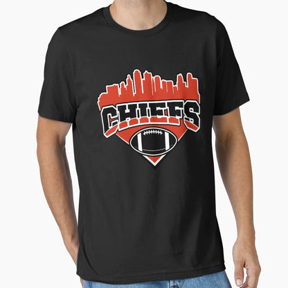 Chiefs Football Skyline Football Team T-Shirt - Streetwear Style Men Women - T-Shirt, Sweatshirt, Hoodie