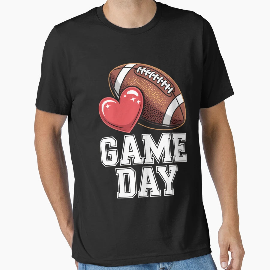 Game Day Football T-Shirt - Aesthetic Graphic Men Women - T-Shirt, Sweatshirt, Hoodie