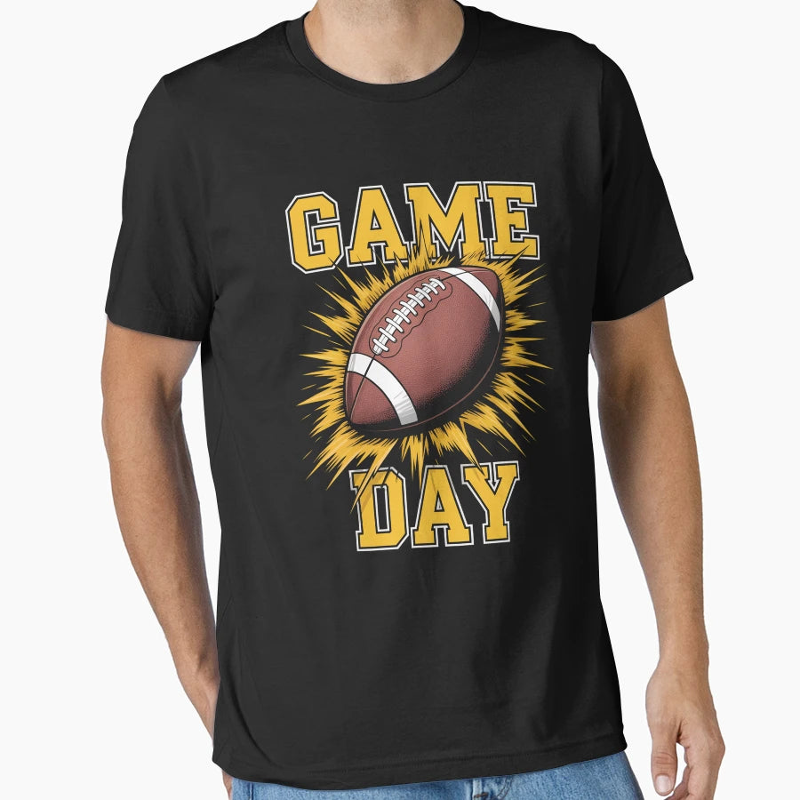 Game Day Football T-Shirt - Minimalist Print for Adults - T-Shirt, Sweatshirt, Hoodie