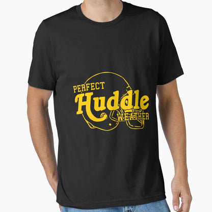 Football Yellow Huddle Weather T-Shirt - Casual Everyday Wear for Adults - T-Shirt, Sweatshirt, Hoodie