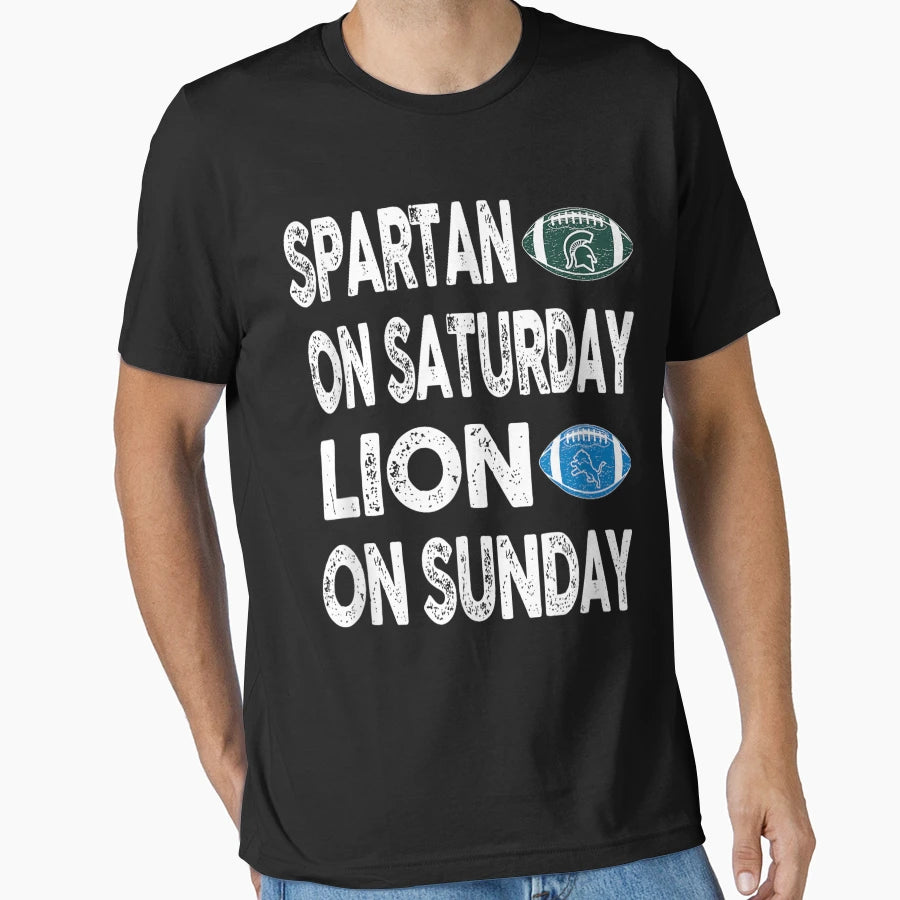 Spartan Saturday Lion Sunday Funny T-Shirt - Novelty Apparel Men Women - T-Shirt, Sweatshirt, Hoodie