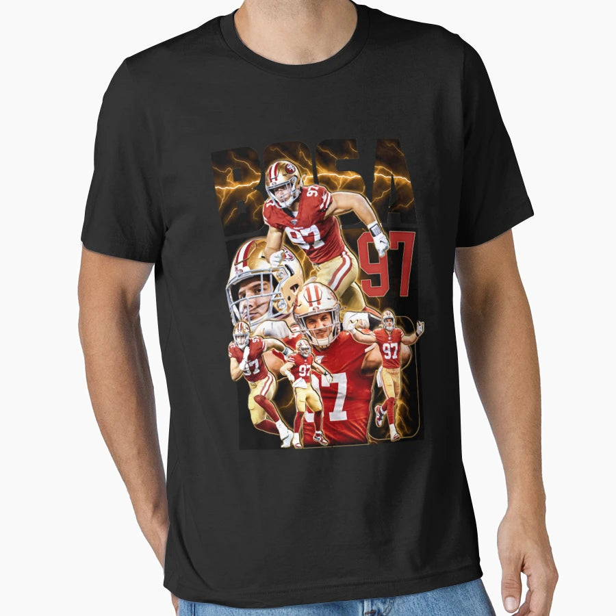 Defensive End Player 97 Touchdown T-Shirt - Fun Novelty Design Men Women - T-Shirt, Sweatshirt, Hoodie