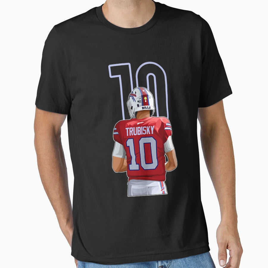 Mitch Trubisky Pittsburgh 10 Number T-Shirt - Aesthetic Graphic for Adults - T-Shirt, Sweatshirt, Hoodie