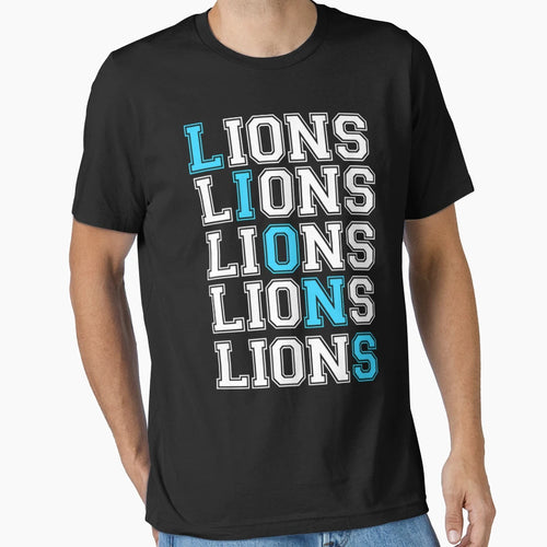 Detroit Lions Repeat Pattern T-Shirt - Streetwear Style Unisex - T-Shirt, Sweatshirt, Hoodie