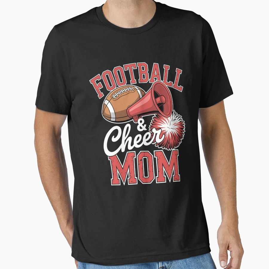 Football Cheer Mom Cheerleader T-Shirt - Novelty Apparel for Adults - T-Shirt, Sweatshirt, Hoodie