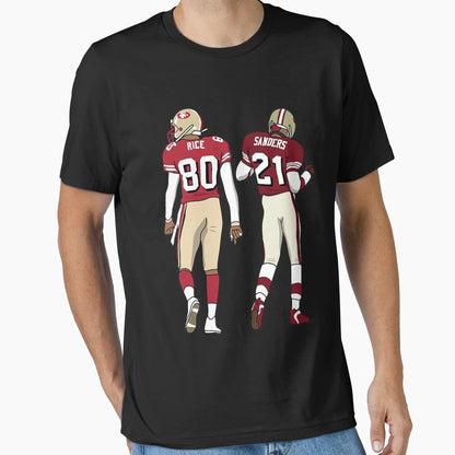 Deion Sanders Jerry Rice T-Shirt - Custom Art Print for Adults - T-Shirt, Sweatshirt, Hoodie