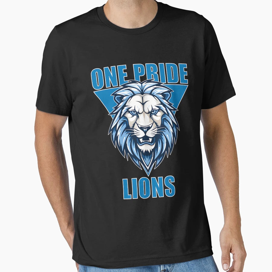 One Pride Detroit Lions Strength T-Shirt - Custom Art Print Unisex - T-Shirt, Sweatshirt, Hoodie