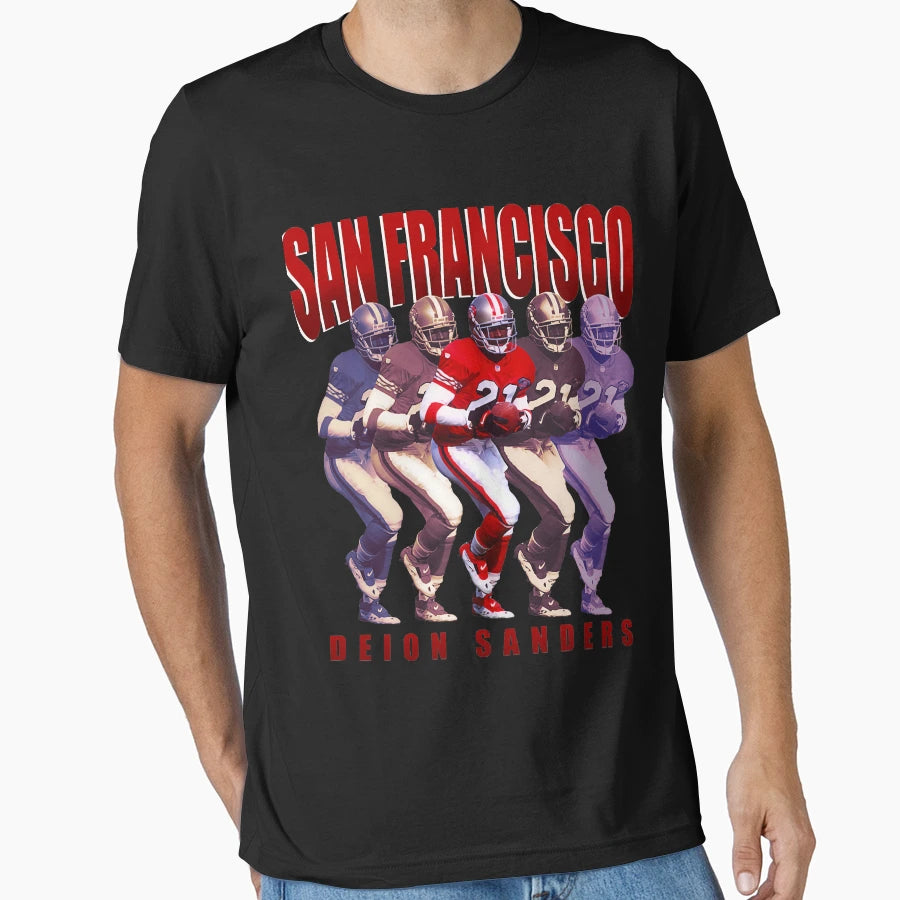 Deion Sanders Sanfrancisco 49Ers T-Shirt - Aesthetic Graphic Men Women - T-Shirt, Sweatshirt, Hoodie