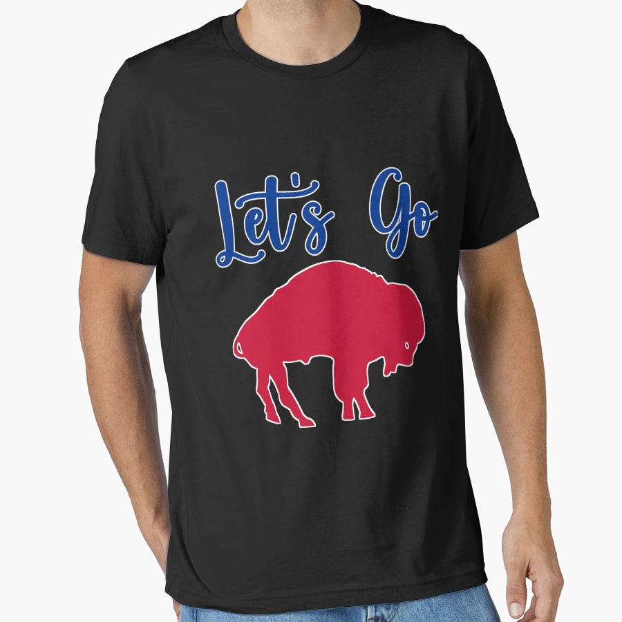 Lets Go Buffalo T-Shirt - Custom Art Print for Adults - T-Shirt, Sweatshirt, Hoodie