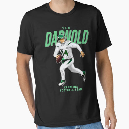 Sam Darnold 14 Carolina Football Team T-Shirt - Fun Novelty Design Unisex - T-Shirt, Sweatshirt, Hoodie