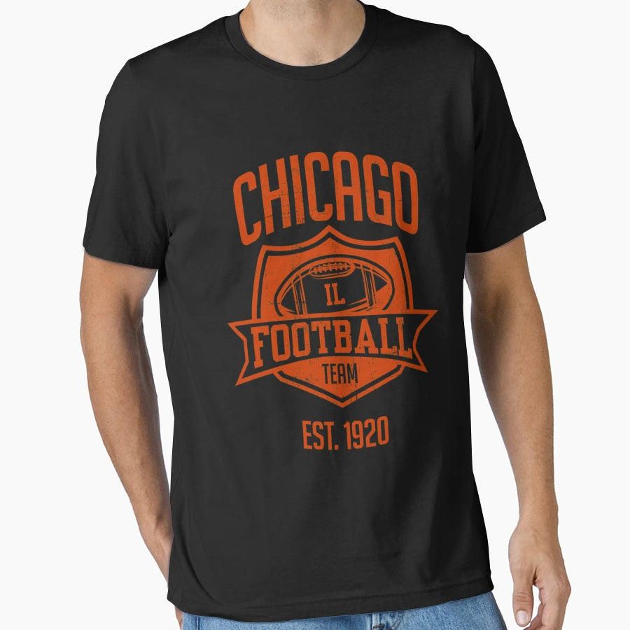 Chicago Football Team Inspired Hoodie - Custom Art Print for Adults - T-Shirt, Sweatshirt, Hoodie