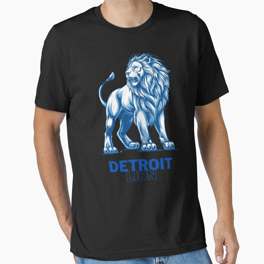 Blue Lion Stands Majestically T-Shirt - Novelty Apparel Unisex - T-Shirt, Sweatshirt, Hoodie
